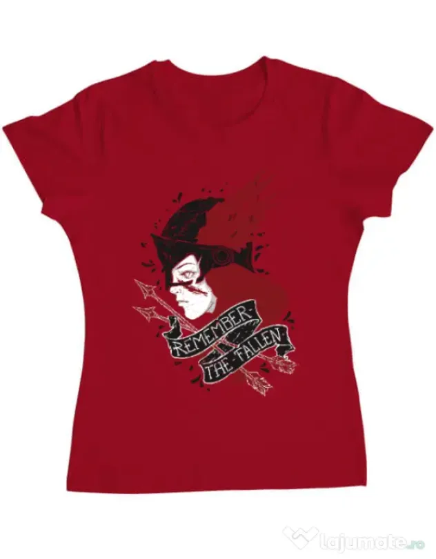 Tricou ADLER dama Remember the fallen Rosu