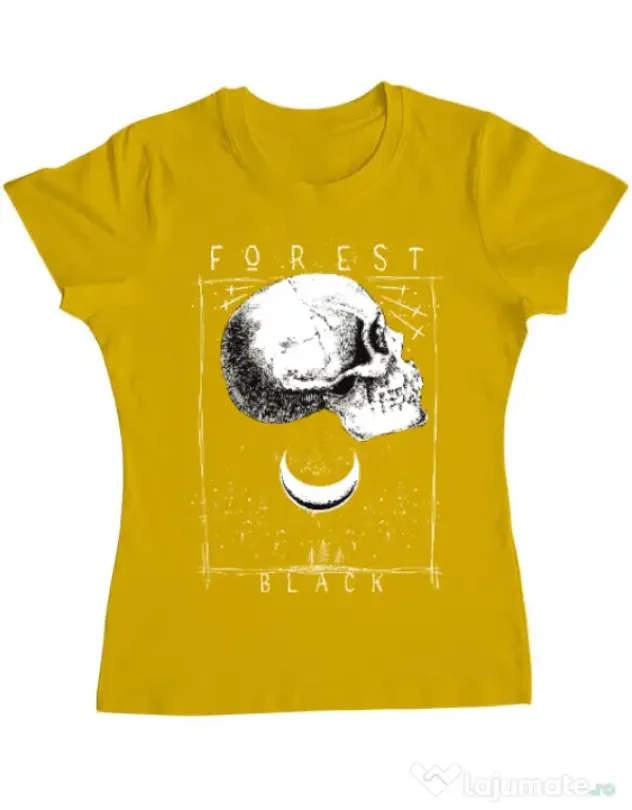 Tricou ADLER dama Forest Black Galben