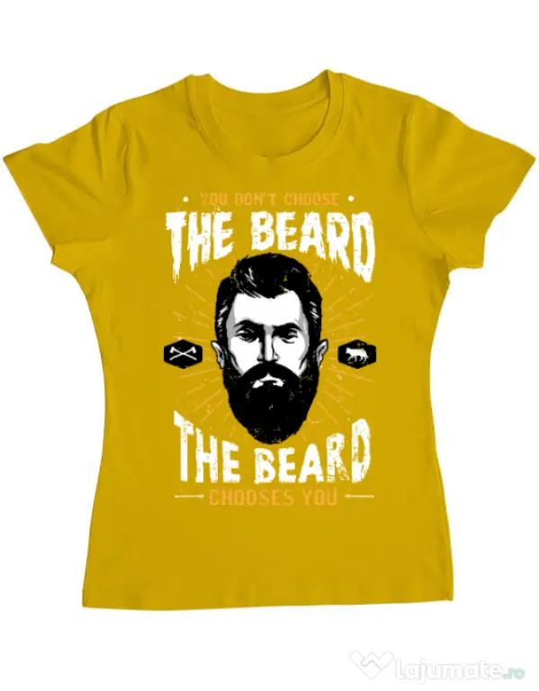 Tricou ADLER dama The beard choice Galben