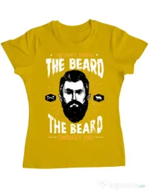 Tricou ADLER dama The beard choice Galben