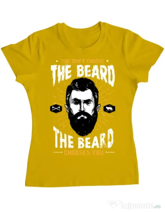 Tricou ADLER dama The beard choice Galben
