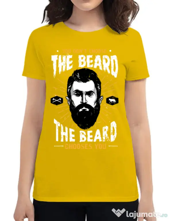 Tricou ADLER dama The beard choice Galben