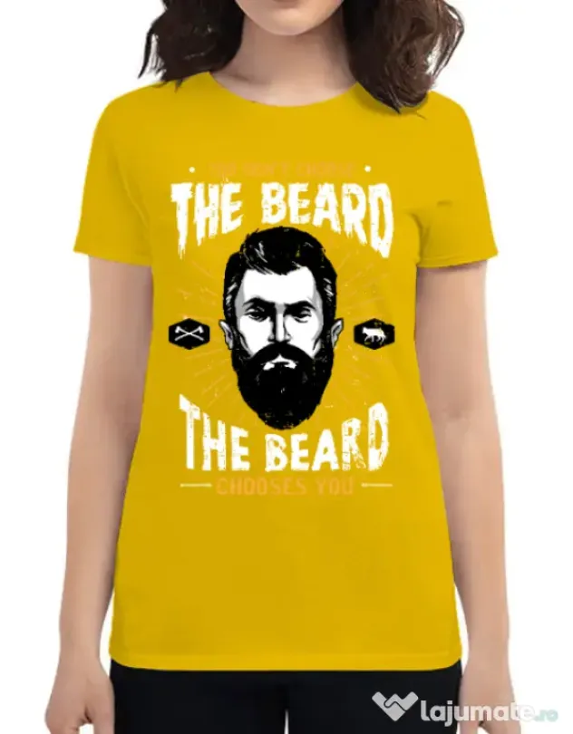 Tricou ADLER dama The beard choice Galben