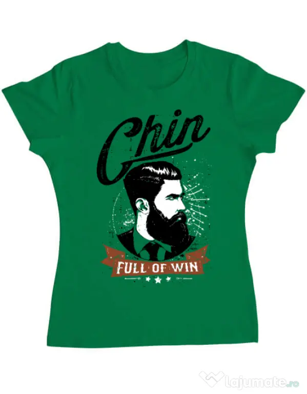 Tricou ADLER dama Chin full of win Verde mediu