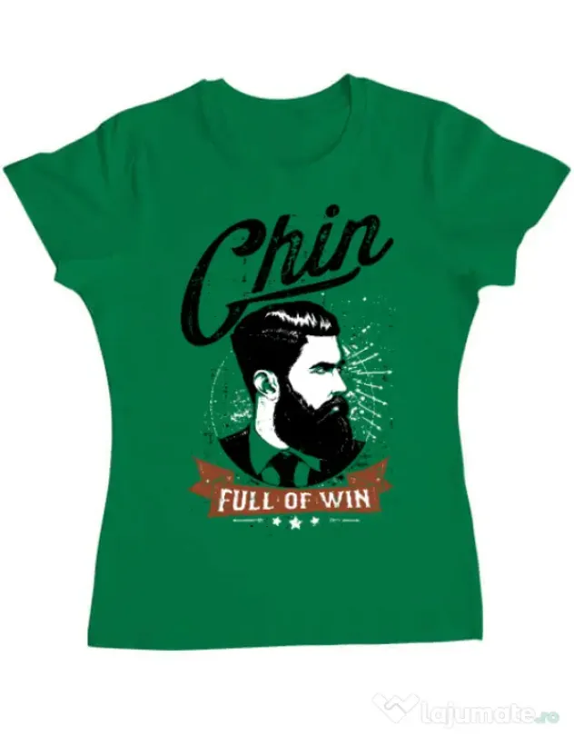 Tricou ADLER dama Chin full of win Verde mediu