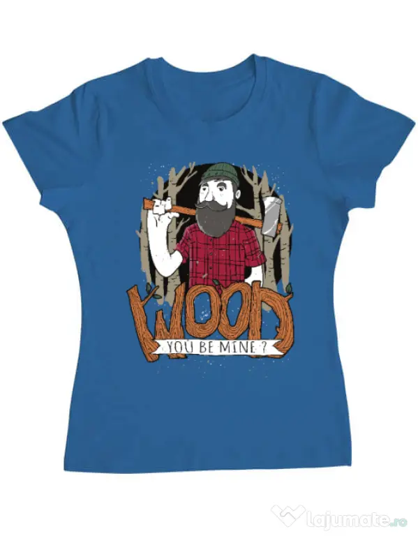 Tricou ADLER dama Wood you be mine Albastru azuriu