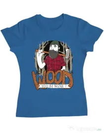 Tricou ADLER dama Wood you be mine Albastru azuriu