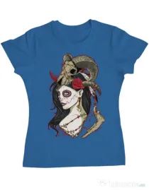 Tricou ADLER dama Dead Queen Albastru azuriu
