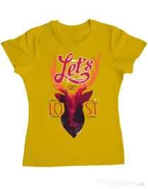 Tricou ADLER dama Lets get lost Galben