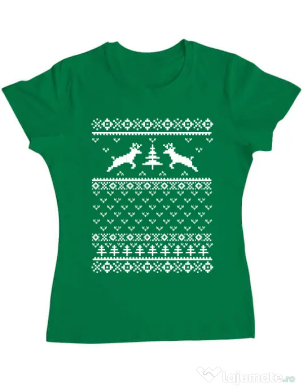 Tricou ADLER dama Ugly sweater Verde mediu