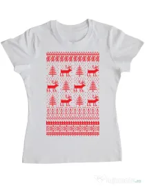 Tricou ADLER dama Reindeers Alb