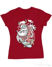 Tricou ADLER dama Skater Santa Rosu
