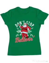Tricou ADLER dama Dont stop believin Verde mediu