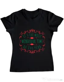 Tricou ADLER dama Most wonderful time Negru