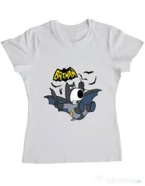 Tricou ADLER dama Bat Brian Alb