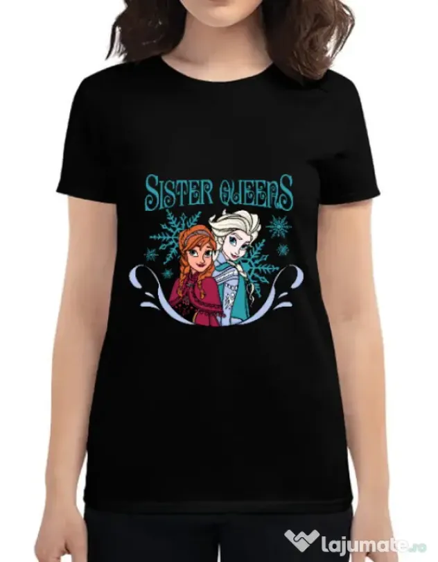 Tricou ADLER dama Sister Queens Negru