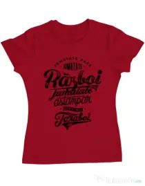 Tricou ADLER dama Pace si razboi Rosu