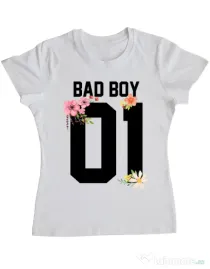 Tricou ADLER dama Bad boy Alb