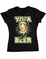 Tricou ADLER dama Yoga beer Negru