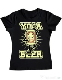 Tricou ADLER dama Yoga beer Negru
