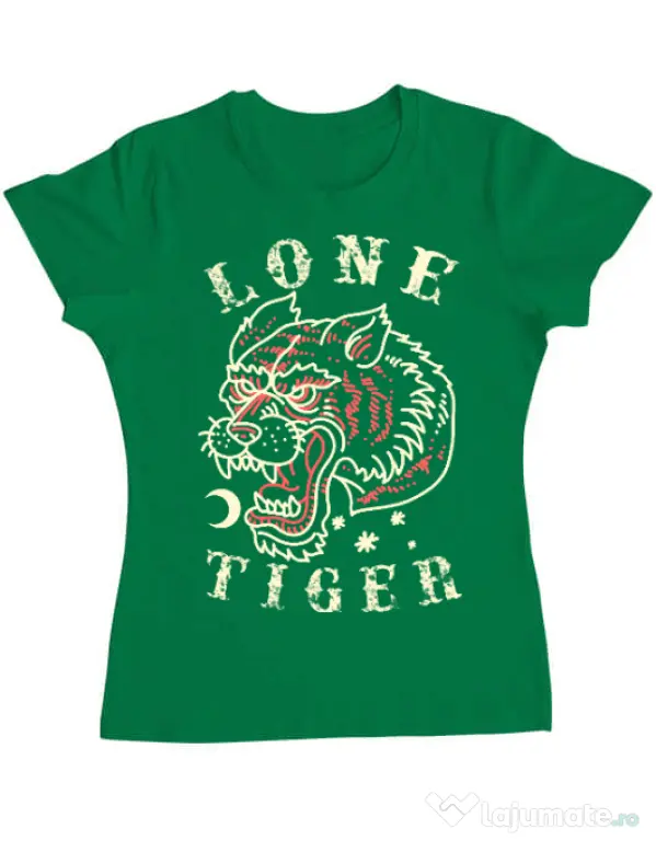 Tricou ADLER dama Lone tiger Verde mediu