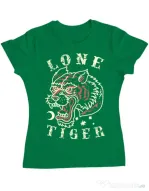 Tricou ADLER dama Lone tiger Verde mediu