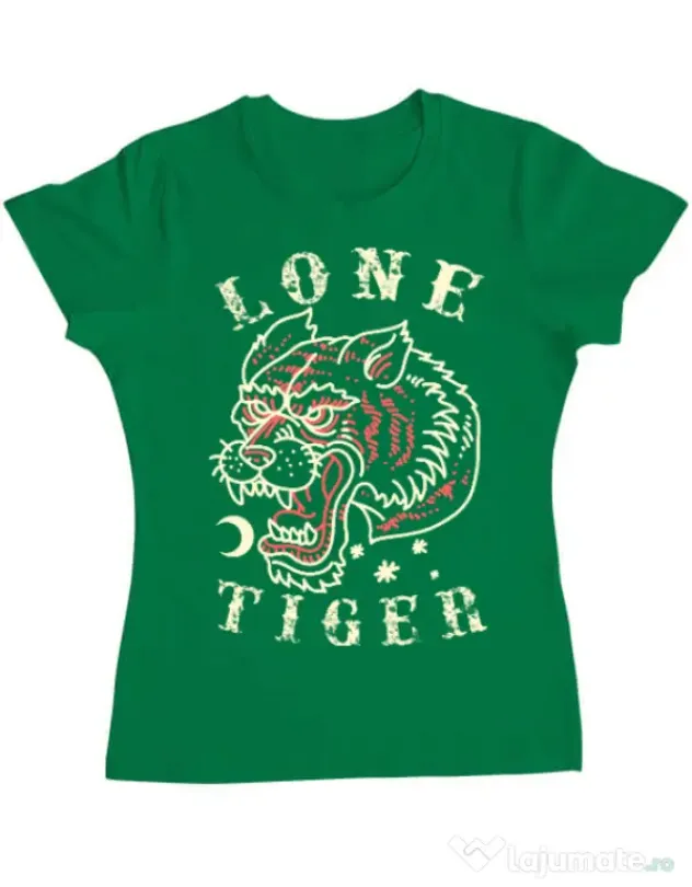 Tricou ADLER dama Lone tiger Verde mediu