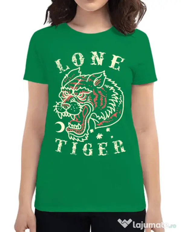 Tricou ADLER dama Lone tiger Verde mediu