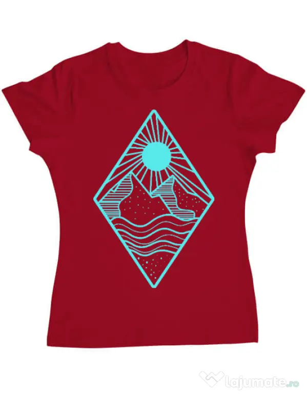 Tricou ADLER dama Mountain Rosu