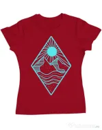 Tricou ADLER dama Mountain Rosu