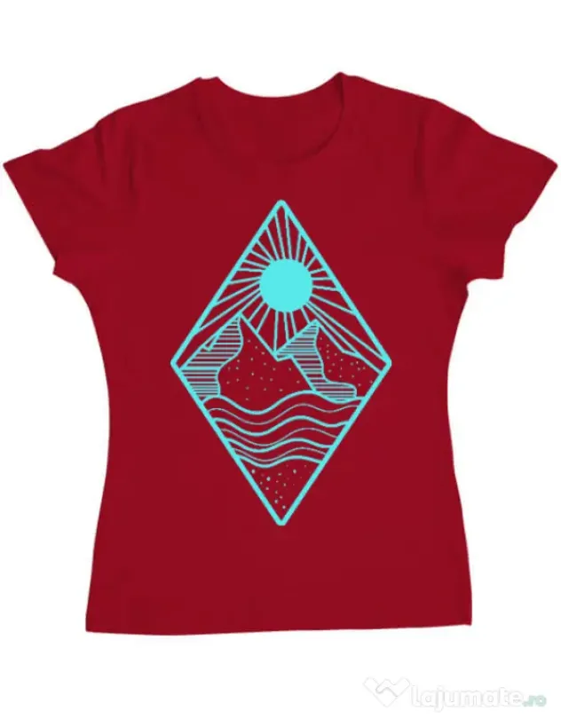 Tricou ADLER dama Mountain Rosu