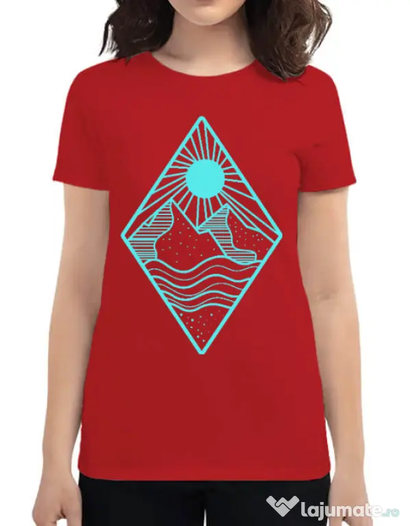Tricou ADLER dama Mountain Rosu