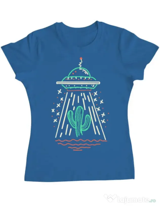 Tricou ADLER dama UFO Albastru azuriu