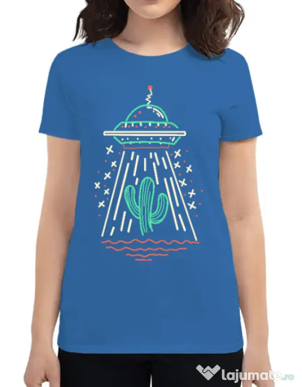 Tricou ADLER dama UFO Albastru azuriu