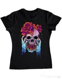 Tricou ADLER dama Hand skull Negru