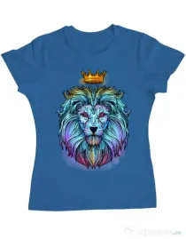 Tricou ADLER dama Lion king Albastru azuriu