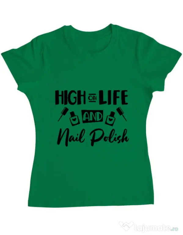 Tricou ADLER dama High on life Verde mediu