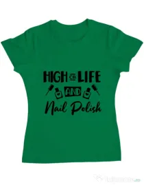 Tricou ADLER dama High on life Verde mediu