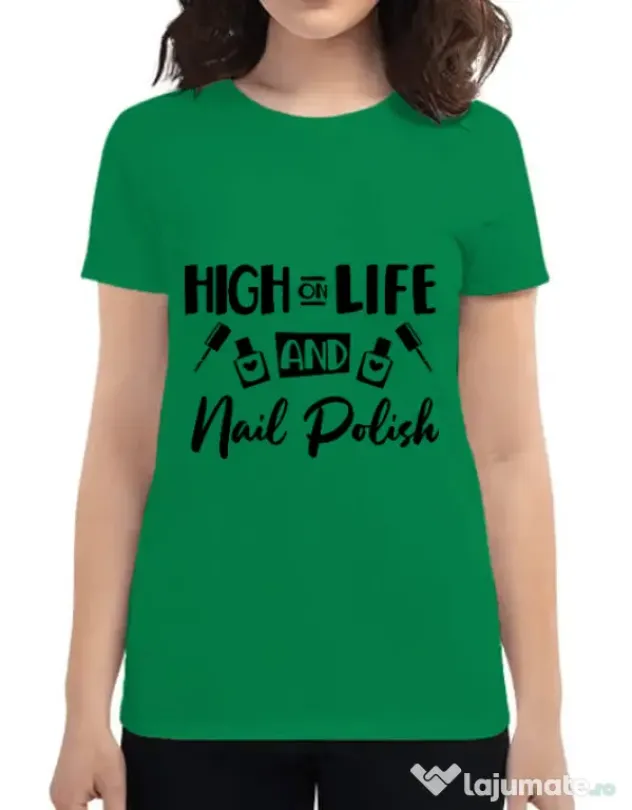 Tricou ADLER dama High on life Verde mediu