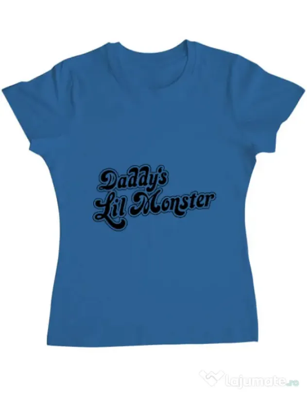 Tricou ADLER dama Lil monster Albastru azuriu
