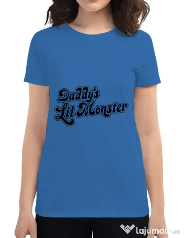 Tricou ADLER dama Lil monster Albastru azuriu