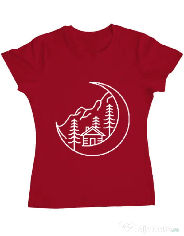 Tricou ADLER dama Moon life Rosu