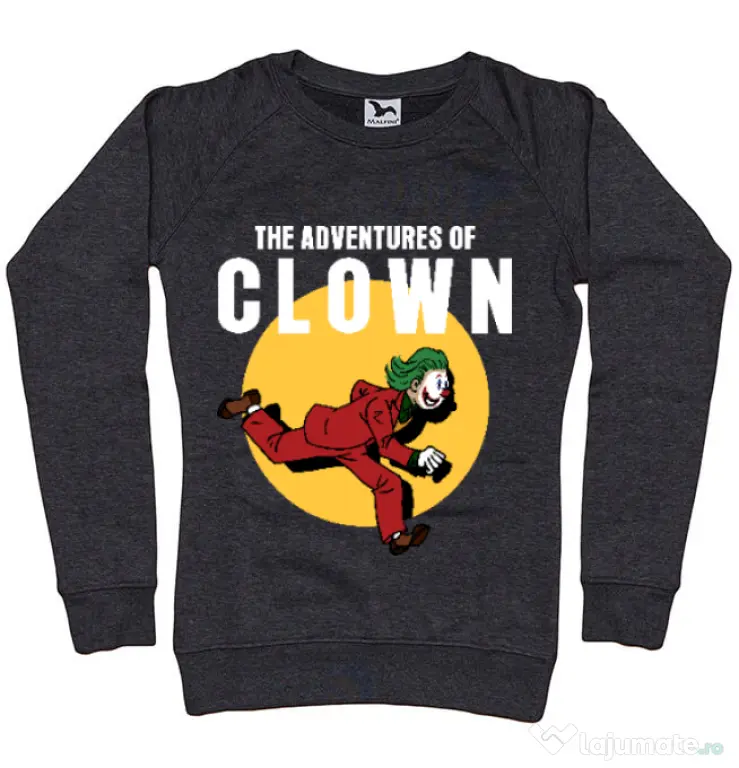 Bluza ADLER dama Clown adventures Negru melanj