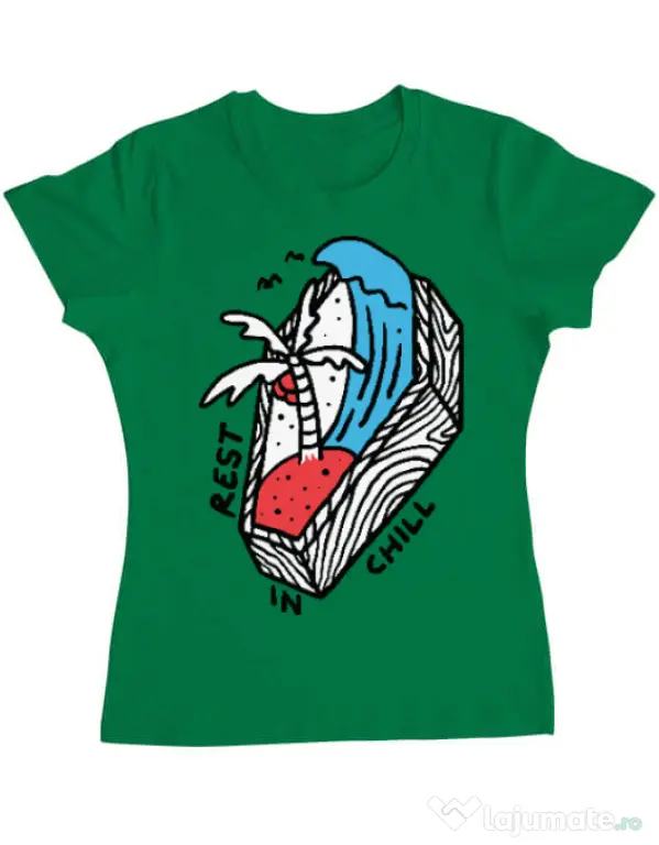 Tricou ADLER dama Rest in chill Verde mediu