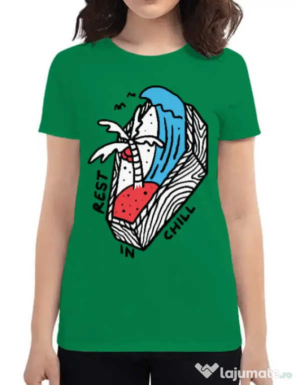 Tricou ADLER dama Rest in chill Verde mediu
