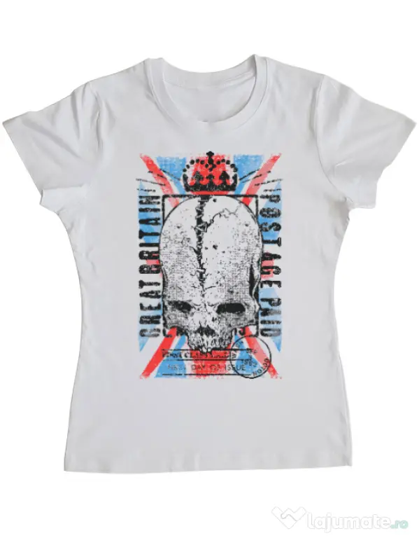 Tricou ADLER dama Great Britain Post Alb