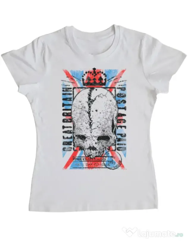 Tricou ADLER dama Great Britain Post Alb
