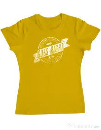 Tricou ADLER dama When nothing goes right Galben