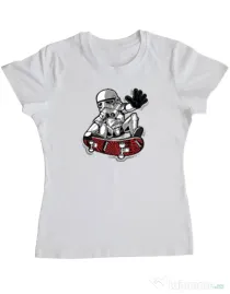 Tricou ADLER dama Trooper trick Alb