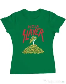 Tricou ADLER dama Pizza slayer Verde mediu